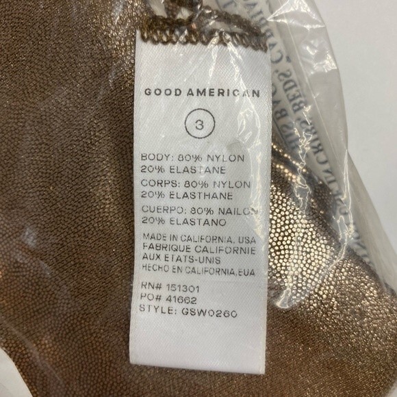 NWT Good American Foil Better Bikini Reversible Bottoms Size 3 (Large) - Picture 11 of 13
